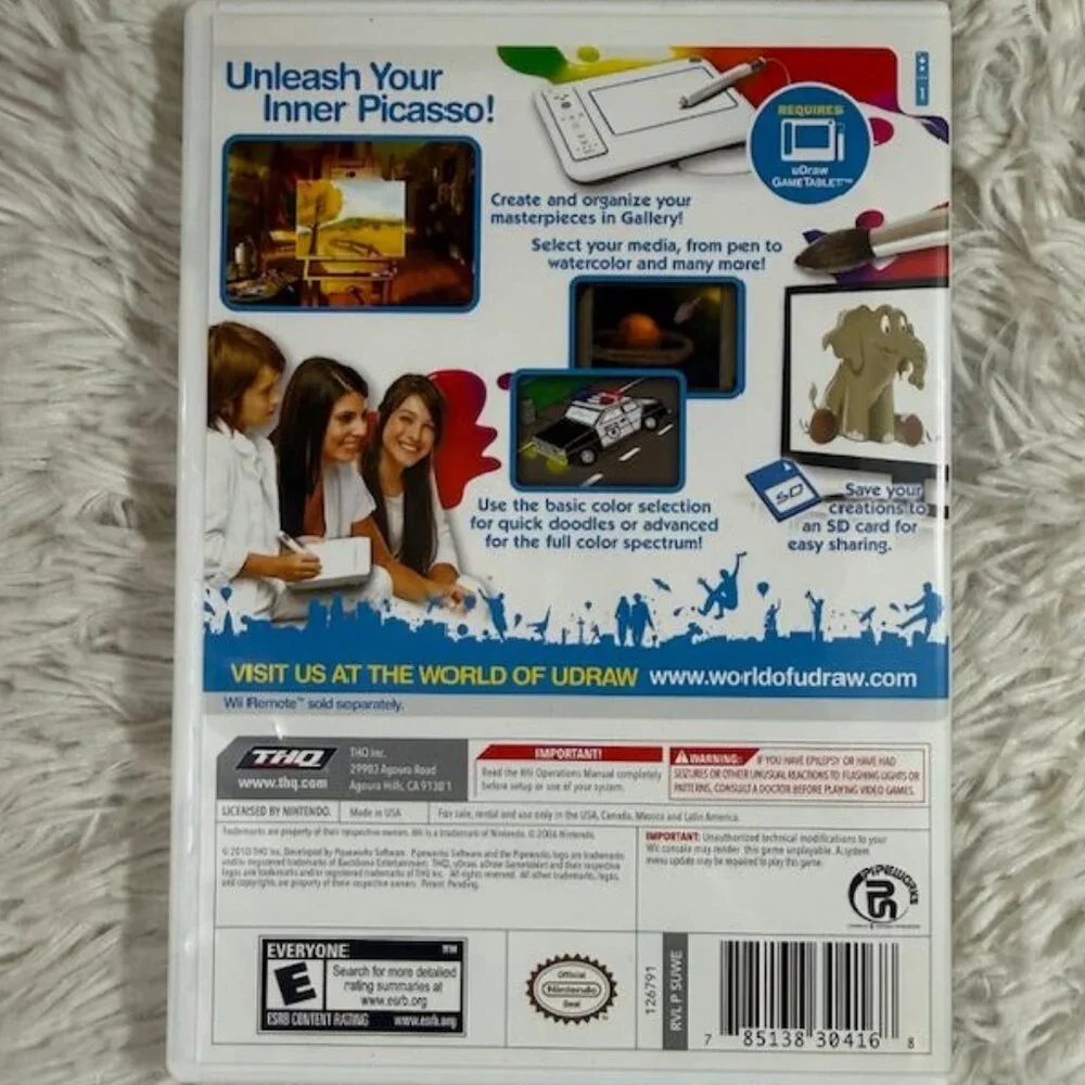 Wii UDraw Game Table +UDraw Studio + Wii UDraw Pictionary Set